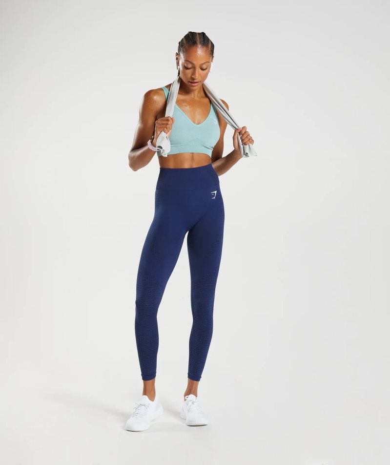 Legginsy Gymshark Vital Seamless 2.0 Damskie Niebieskie | PL 910ZAQ